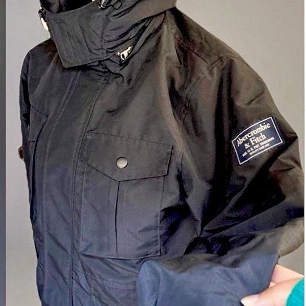 Abercrombie & Fitch Military Field Tech outdoor Jacket black gorpcore men's M